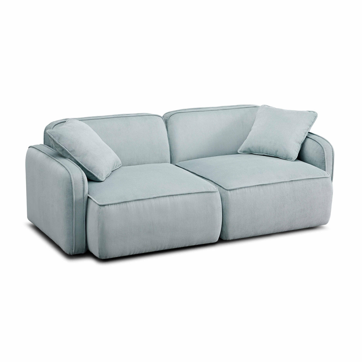 Travie Performance Corduroy Velvet Modular Loveseat by TOV Furniture at Eve Furniture