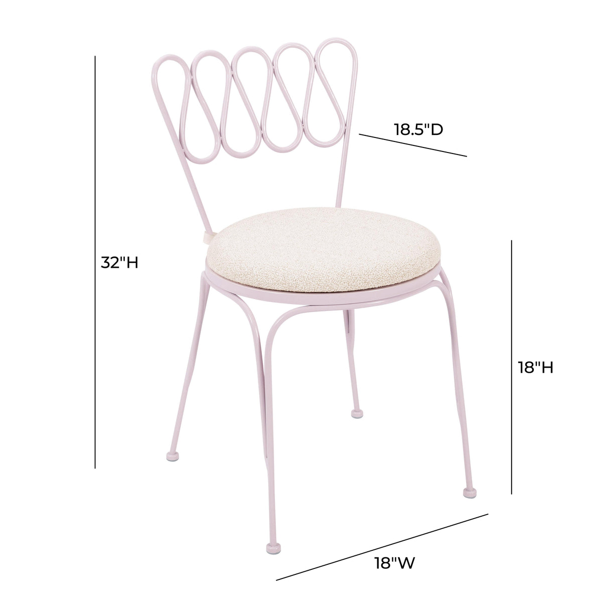 Erica Wrought Iron Outdoor Chair by TOV Furniture at Eve Furniture