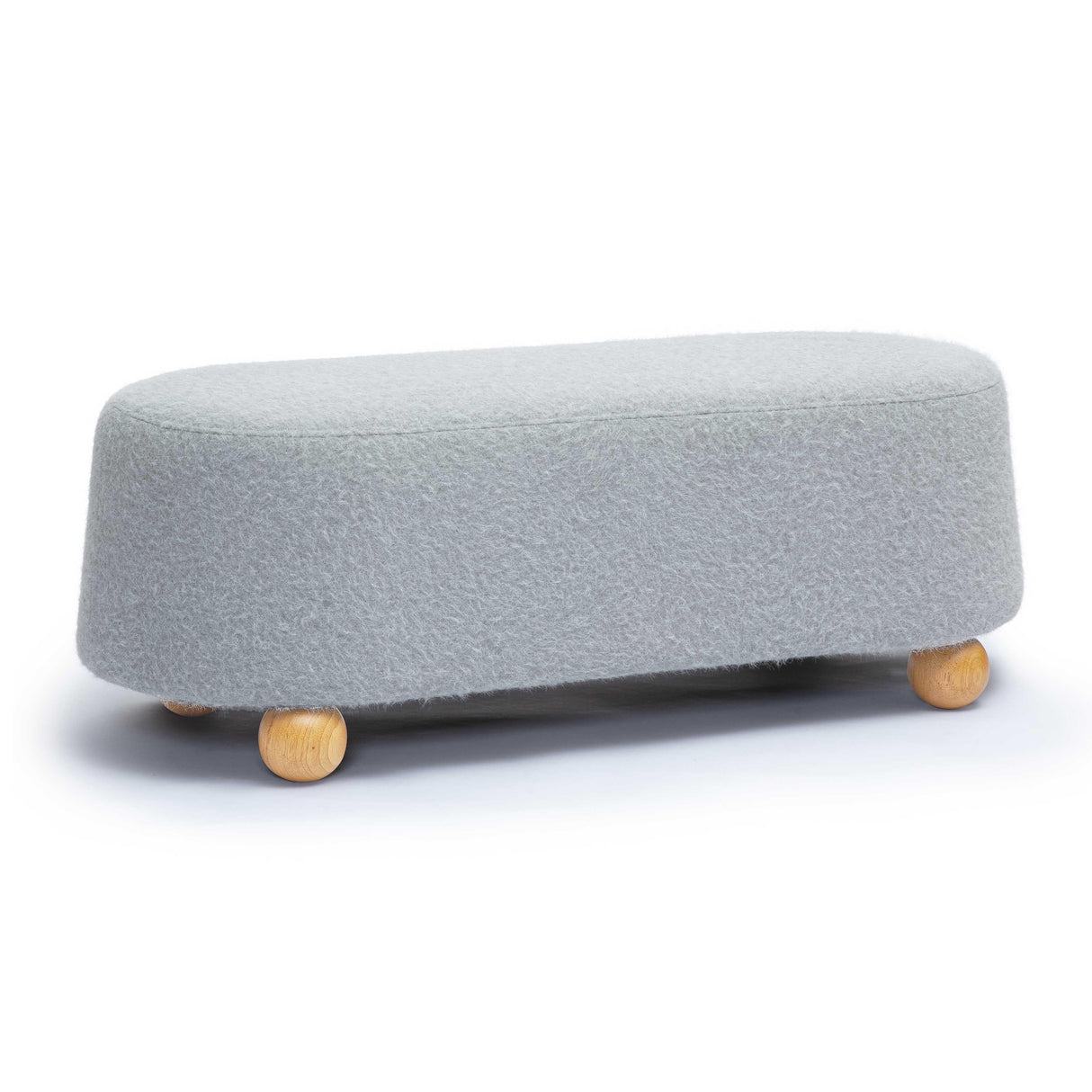Jaine Loose Mohair Large Ottoman by TOV Furniture at Eve Furniture