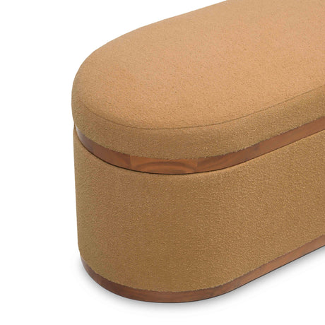 Olivier Boucle Oval Storage Ottoman by TOV Furniture at Eve Furniture