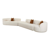 Fickle Cream Boucle 4-Piece Modular Sectional by TOV Furniture at Eve Furniture