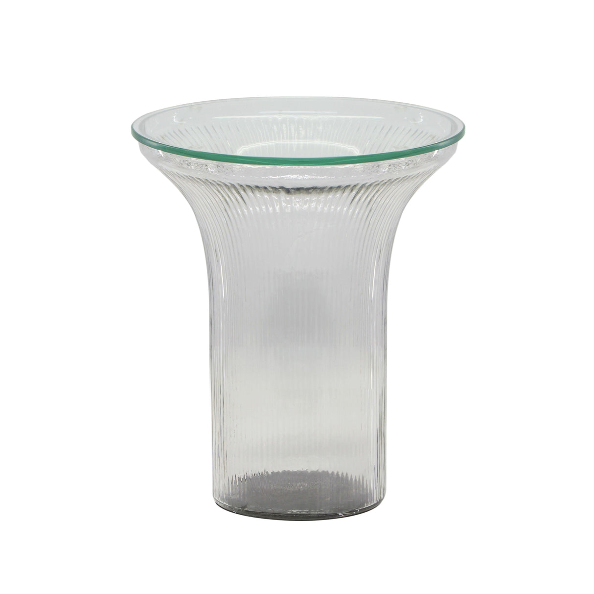 Cassandra Glass Flared Side Table by TOV Furniture at Eve Furniture