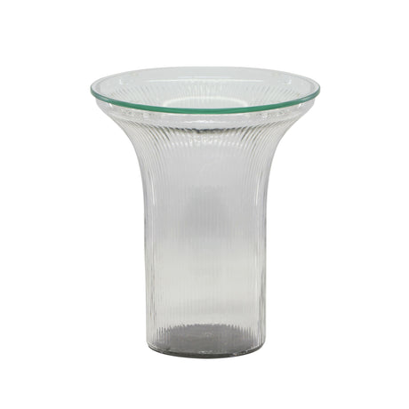 Cassandra Glass Flared Side Table by TOV Furniture at Eve Furniture