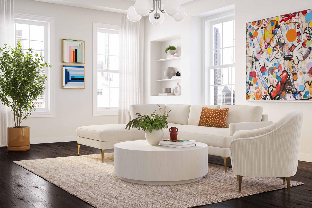 Serena Velvet Chaise Sectional by TOV Furniture at Eve Furniture