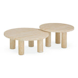 Amora Faux Travertine Indoor/Outdoor Nesting Accent Tables by TOV Furniture at Eve Furniture