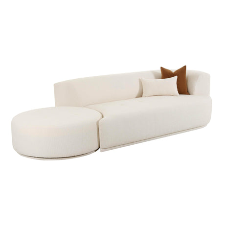 Fickle Cream Boucle 2-Piece Chaise Modular Sofa by TOV Furniture at Eve Furniture