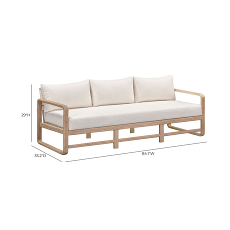 Palata Cream Outdoor Sofa by TOV Furniture at Eve Furniture