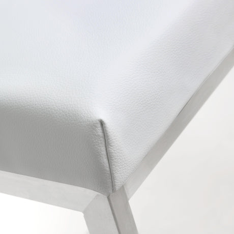 Helsinki White Performance Vegan Leather Stool - Set of 2 by TOV Furniture at Eve Furniture
