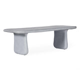 Athen Grey Faux Stone Indoor / Outdoor 95" Rectangular Dining Table by TOV Furniture at Eve Furniture