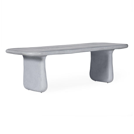 Athen Grey Faux Stone Indoor / Outdoor 95" Rectangular Dining Table by TOV Furniture at Eve Furniture