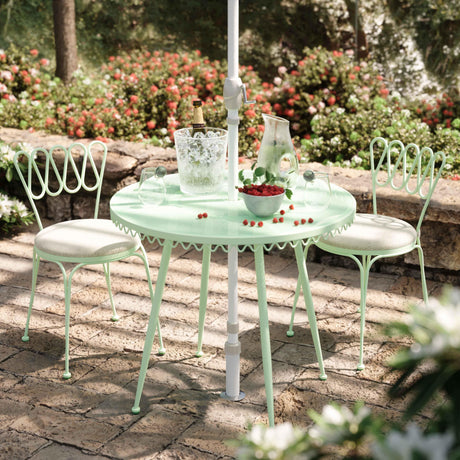 Erica Wrought Iron Outdoor Cafe Table by TOV Furniture at Eve Furniture