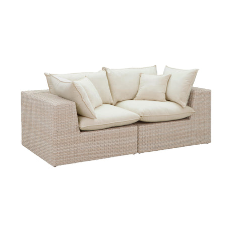 Cali Natural Wicker Outdoor Modular Loveseat by TOV Furniture at Eve Furniture