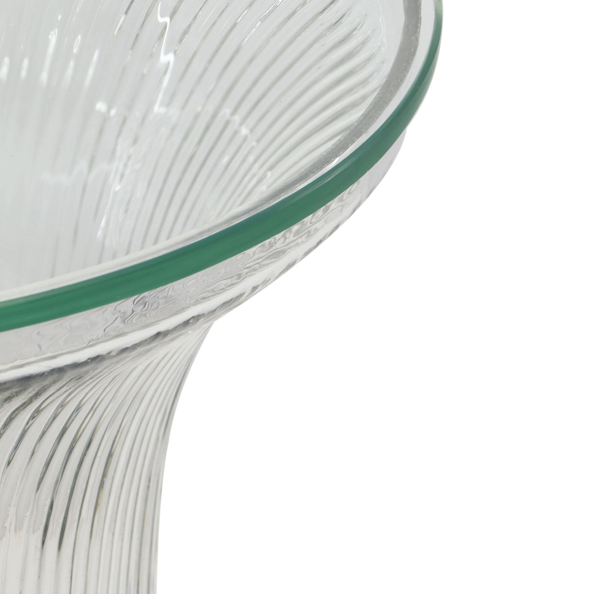 Cassandra Glass Flared Side Table by TOV Furniture at Eve Furniture