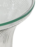 Cassandra Glass Flared Side Table by TOV Furniture at Eve Furniture