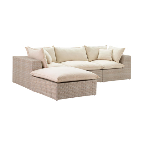 Cali Natural Wicker Outdoor Modular Sectional by TOV Furniture at Eve Furniture