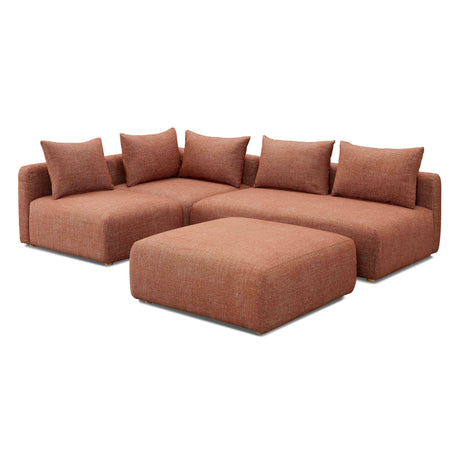 Hangover Heavy Textured Fabric 4-Piece Modular Chaise Sectional by TOV Furniture at Eve Furniture