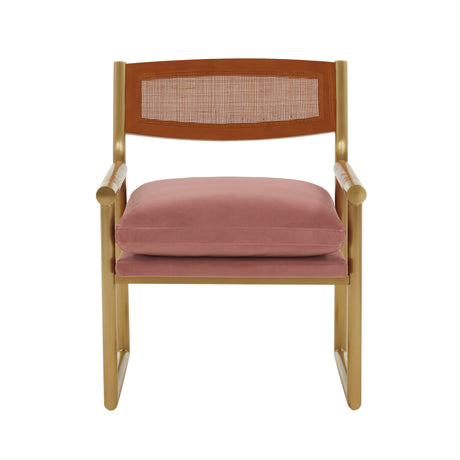 Harlow Rattan Velvet Chair by TOV Furniture at Eve Furniture