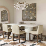 Brut Concrete Patterned Indoor/Outdoor 86" Oval Dining Table by TOV Furniture at Eve Furniture