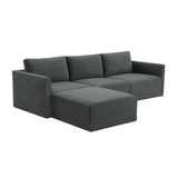 Willow Velvet Modular 4-Piece Sectional by TOV Furniture at Eve Furniture