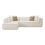 Tristine Cream Linen Sectional by TOV Furniture at Eve Furniture