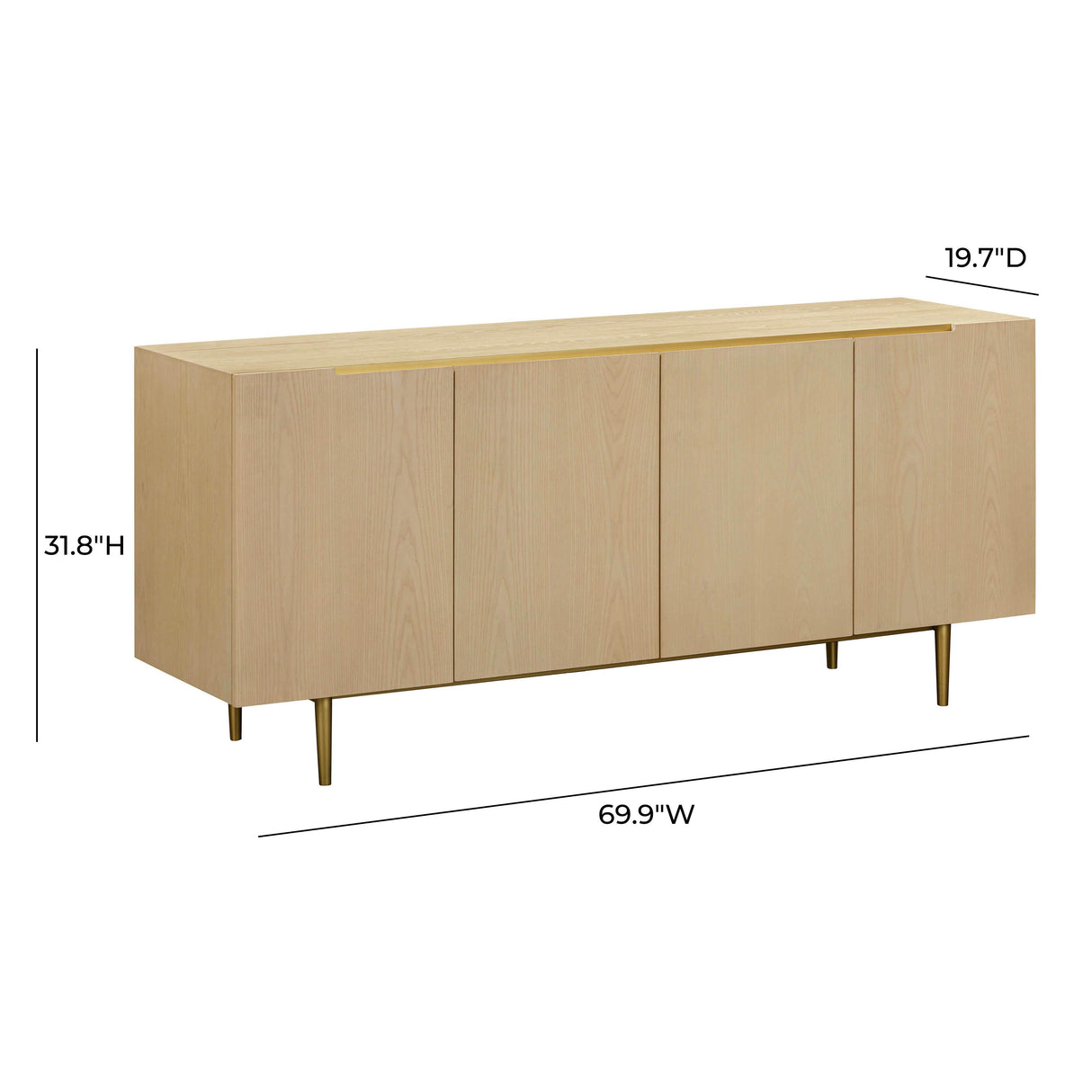 Echo Washed Natural Ash Sideboard by TOV Furniture at Eve Furniture