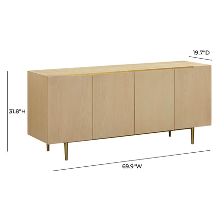 Echo Washed Natural Ash Sideboard by TOV Furniture at Eve Furniture