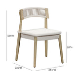 Gata Cream Outdoor Dining Chair - Set of 2 by TOV Furniture at Eve Furniture
