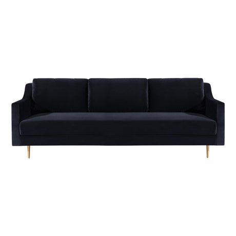 Milan Black Velvet Sofa by TOV Furniture at Eve Furniture