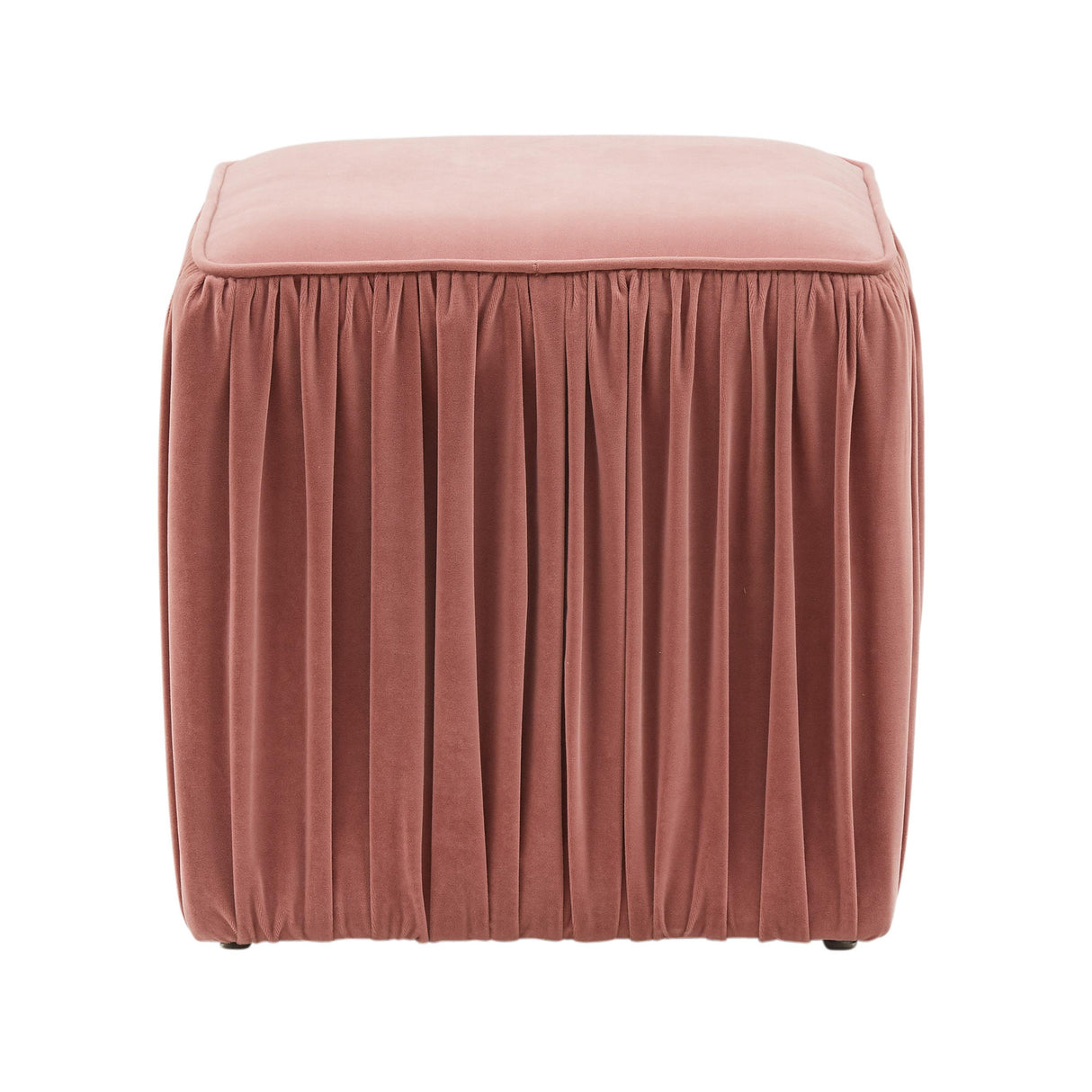 Morgan Pleated Velvet Ottoman by TOV Furniture at Eve Furniture