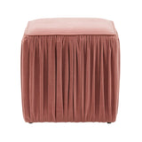Morgan Pleated Velvet Ottoman by TOV Furniture at Eve Furniture
