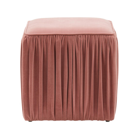 Morgan Pleated Velvet Ottoman by TOV Furniture at Eve Furniture