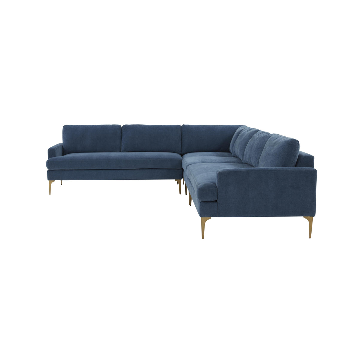 Serena Velvet Large L-Sectional by TOV Furniture at Eve Furniture