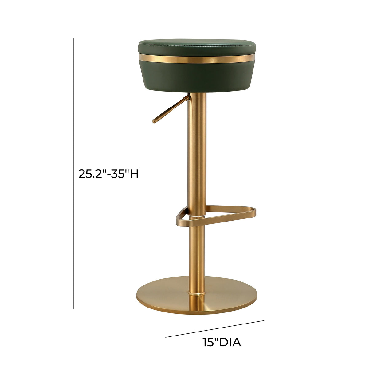 Astro Performance Vegan Leather Adjustable Stool by TOV Furniture at Eve Furniture