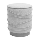 Nero Cream Boucle Ottoman by TOV Furniture at Eve Furniture