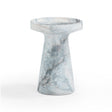 Zara Aegean Marble Indoor / Outdoor Side Table by TOV Furniture at Eve Furniture