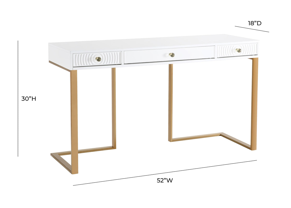 Janie Lacquer Desk by TOV Furniture at Eve Furniture