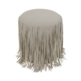 Shag Me Performance Vegan Leather Ottoman by TOV Furniture at Eve Furniture