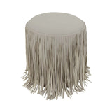Shag Me Performance Vegan Leather Ottoman by TOV Furniture at Eve Furniture