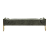Ines Textured Velvet Bench by TOV Furniture at Eve Furniture