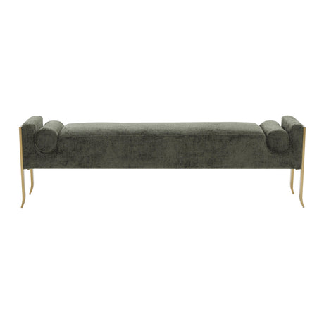 Ines Textured Velvet Bench by TOV Furniture at Eve Furniture