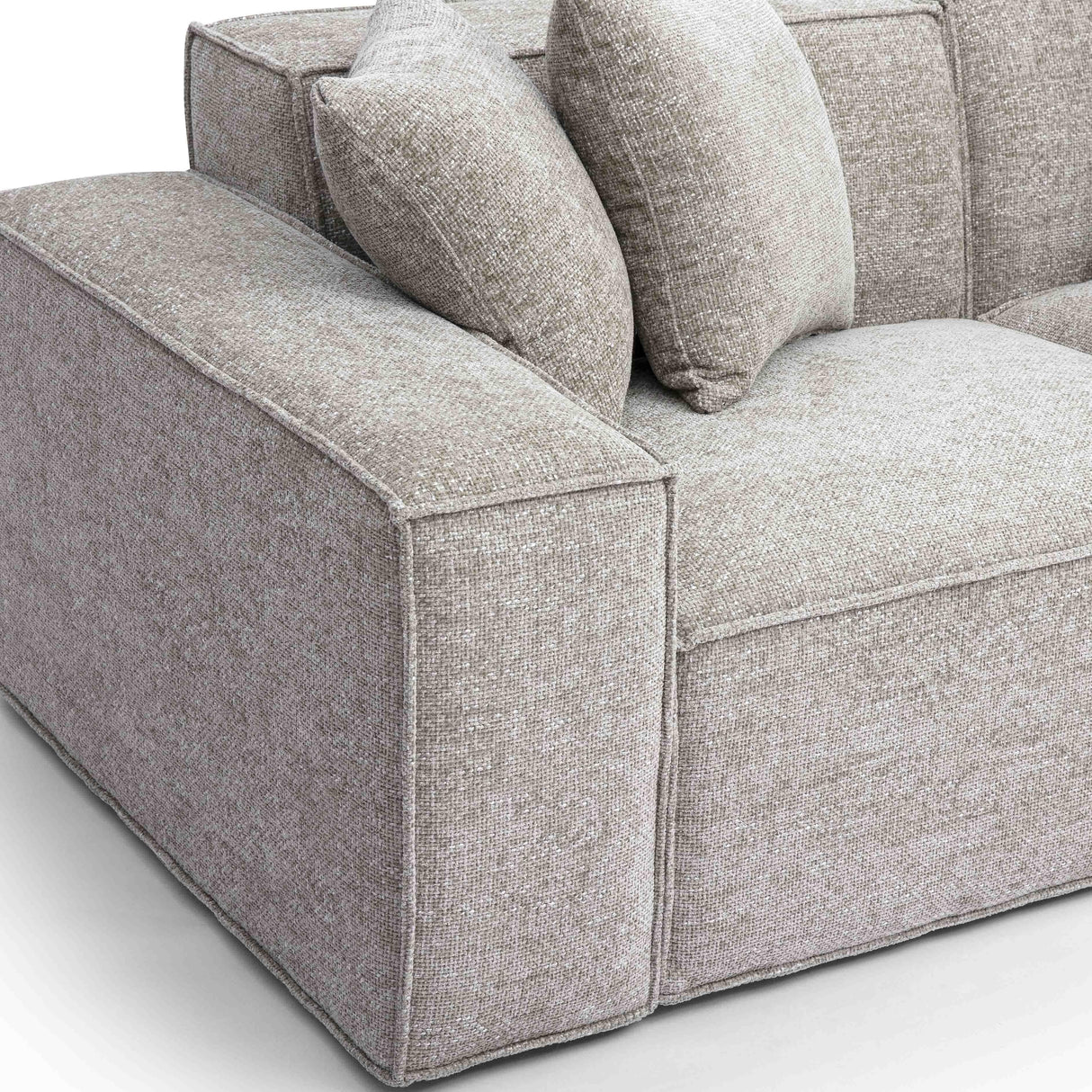 Mindy Chenille Basketweave Modular Loveseat by TOV Furniture at Eve Furniture