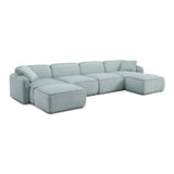 Travie Performance Corduroy Velvet 6-Piece Modular U-Sectional by TOV Furniture at Eve Furniture