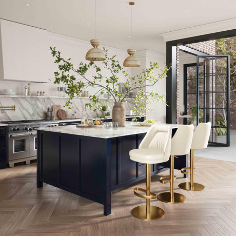 Maven Performance Vegan Leather Adjustable Swivel Stool by TOV Furniture at Eve Furniture