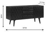 Valentina Black Acacia 59" Buffet by TOV Furniture at Eve Furniture