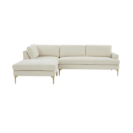 Serena Velvet Chaise Sectional by TOV Furniture at Eve Furniture