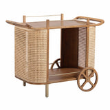 Yuma Natural Rattan Bar Cart by TOV Furniture at Eve Furniture