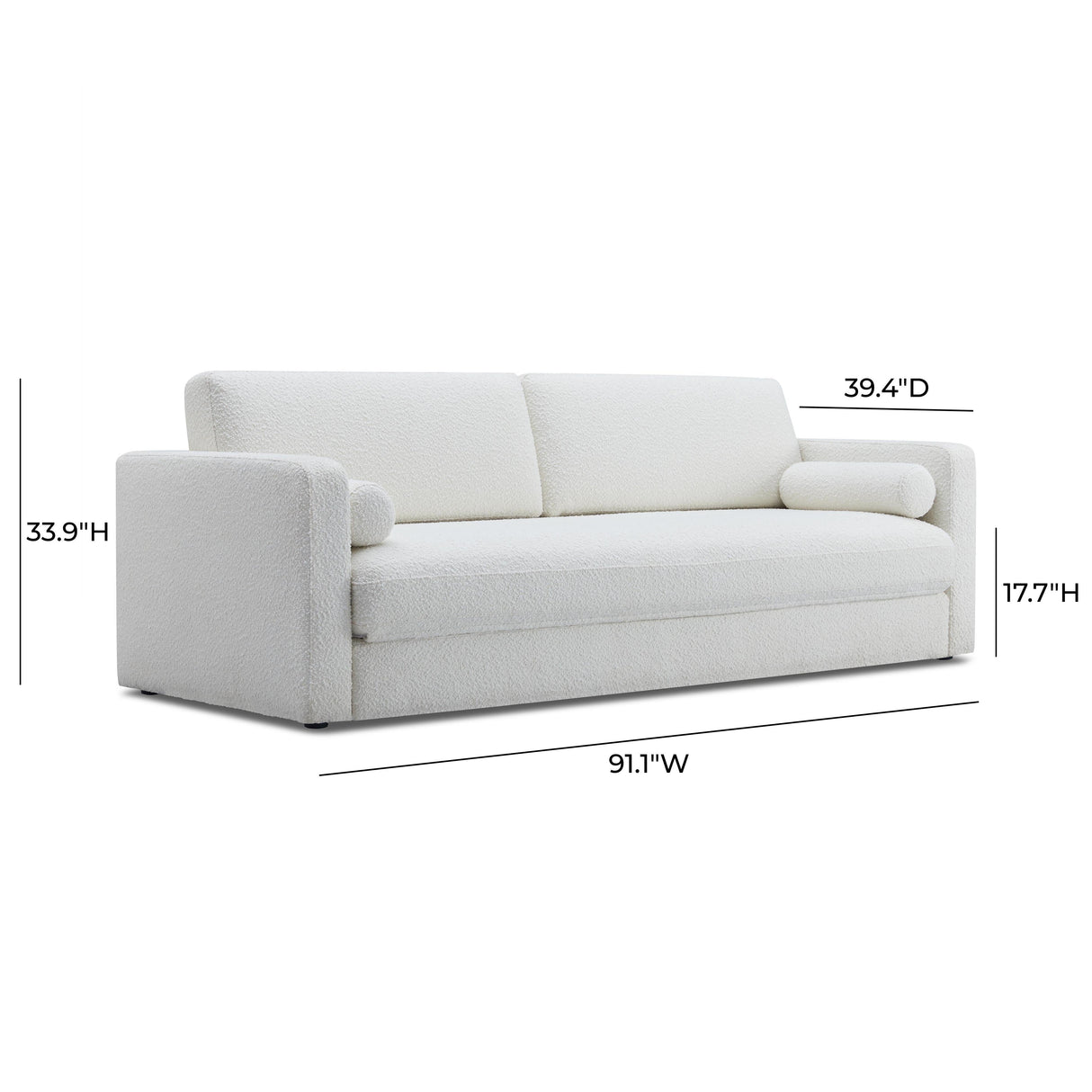 Ryan Boucle Sofa Bed by TOV Furniture at Eve Furniture