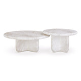 Juju Nesting Indoor/Outdoor Marble Coffee Tables by TOV Furniture at Eve Furniture