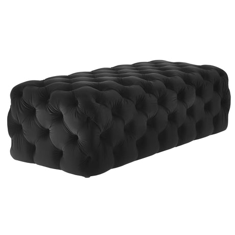 Kaylee Velvet Ottoman by TOV Furniture at Eve Furniture