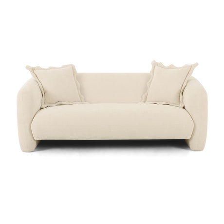 Lou Sandstone Textured Fabric Loveseat by TOV Furniture at Eve Furniture
